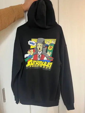 SHIBUHA 그래픽 후드 부착 맨투맨 M