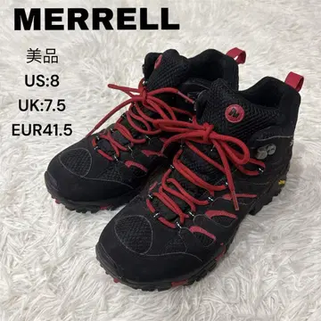 MERRELL 트레킹 슈즈 부츠 26cm 블랙 레드 DRY