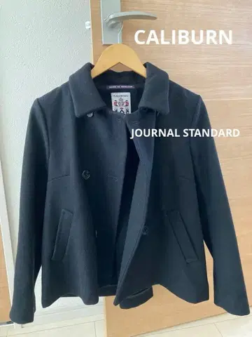 블랙 피 코트 더블 브레스트 36