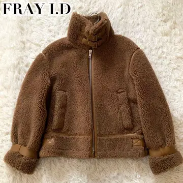 컨디션 최상 FRAY I.D 현행 보아 자켓 코트 아우터 벨트 브라운