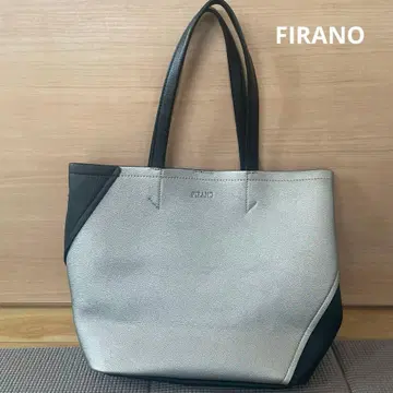 FIRANO 토트백 가죽 블랙 실버
