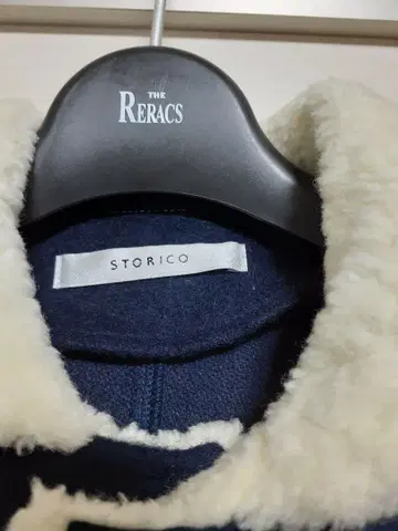 [ 미사용 ] STORICO 케이프 코트 네이비 프리 사이즈