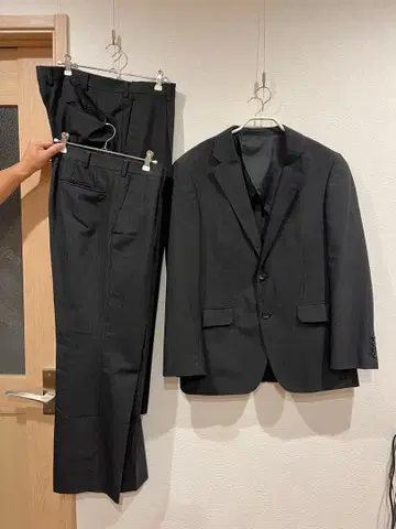 다크 그레이 스트라이프 비즈니스 정장 세트