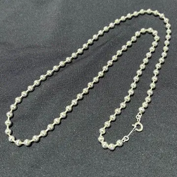 실버 목걸이 볼 체인