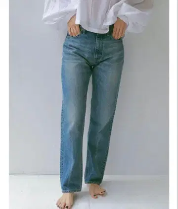 Ungrid 하이웨스트 루즈 데님 25인치