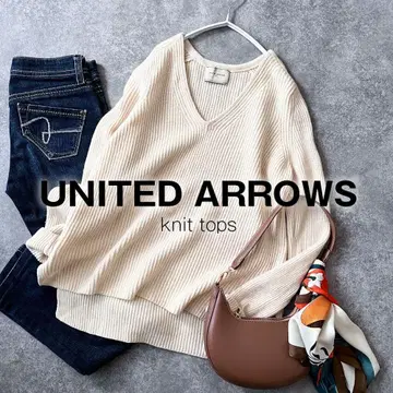 유나이티드 애로우즈 캐시미어 야크 울 니트 립 스웨터 H26