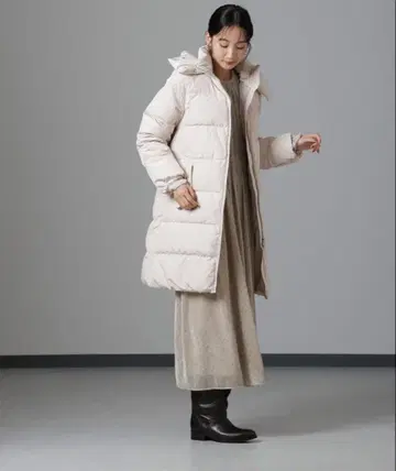 NANO universe 롱 다운 코트 베이지