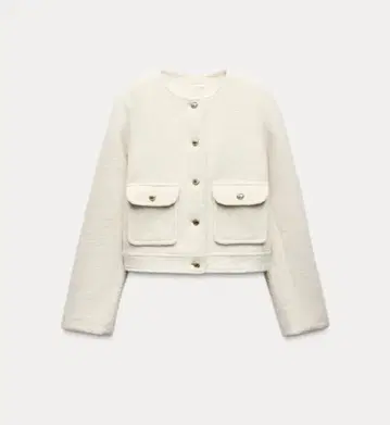 ZARA 화이트 크롭 자켓