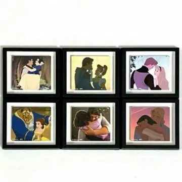 [ 미사용 ] Disney 프린세스 미니 캔버스 마그넷 6개 세트