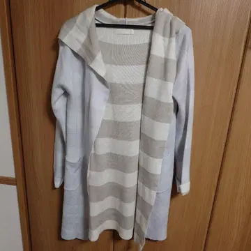 CECIL McBEE 후드 부착 롱 가디건