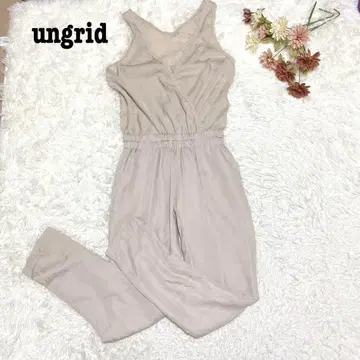 s.1193 [언그리드] 올인원 팬츠 허리밴딩 베이지 F