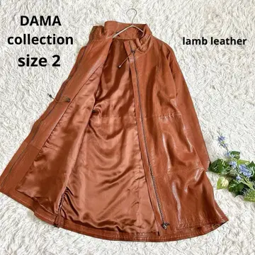 새상품급 더마 컬렉션 라무 가죽 자켓 코트 드로 코드 브라운 M