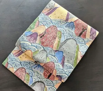 순수 실크  홍가타 염색 나고야 오비 토야마