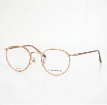 미사용 새상품 LAGUNAMOON 라운드 안경 골드/브라운