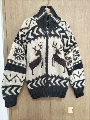 카우친 스웨터 캐내디언 스웨터 울 자켓 빈티지