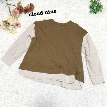 s.1737 [ 클라우드 나인 ] 긴팔 도킹 니트 티셔츠 셔츠