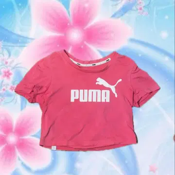 PUMA 핑크 크롭 T셔츠 y2k 스포티