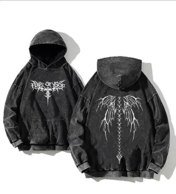 빈티지 가공 후드티