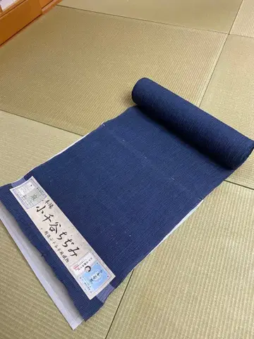 오지야 크레이프 원단 다크 네이비 오가닉 린넨 옷감