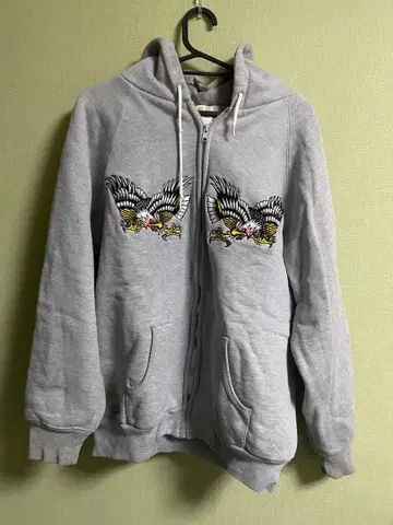 GFS 그레이 후드 부착 후드티 L