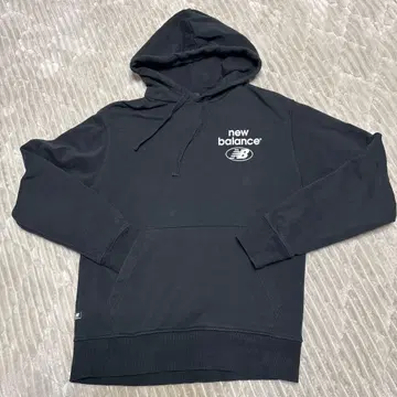new balance 블랙 후드 부착 후드티