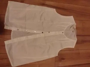 name 슬리브리스 셔츠 화이트 사이즈 2