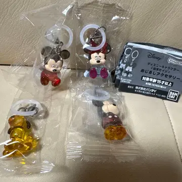 디즈니 캐릭터 마츠모토 세이지 가챠가챠 메지루시 액세서리 4개