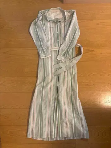 론 헤르만 스트라이프 패턴 긴팔 셔츠 원피스