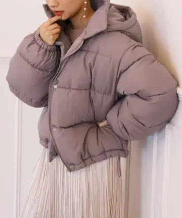 nice claup 에코 다운 자켓 베이지 핑크