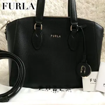 미사용급 훌라 핸드백 현행 2way 미네르바 아치 로고 블랙