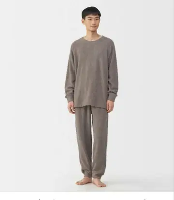 무인양품 매끄러운 니트 플리스 룸웨어 세트 L 사이즈