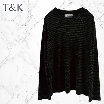 T&K 보더 성숙 캐주얼 데일리 라프 모드 스타일 편안함 롱티