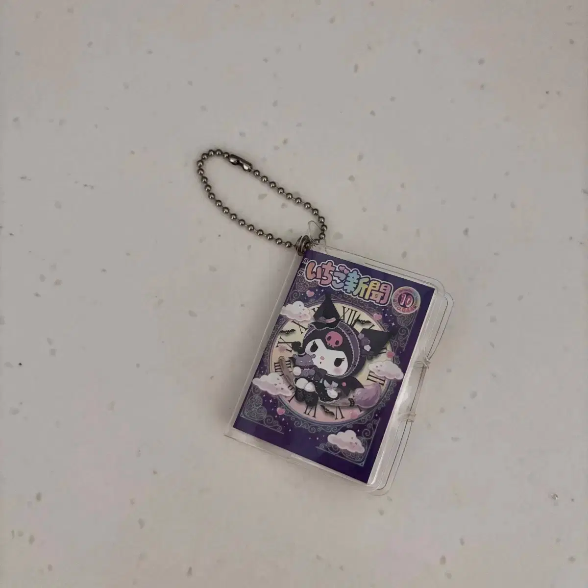 Sanrio Kuromi Ichigo Shinbun Keyring Gacha