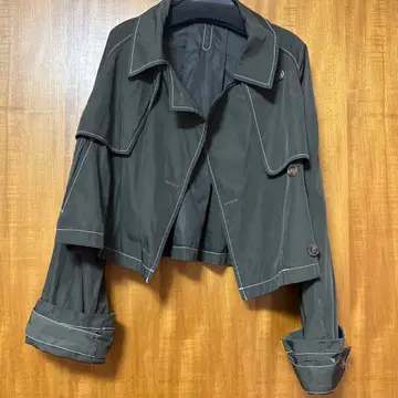 크롭 트렌치 자켓