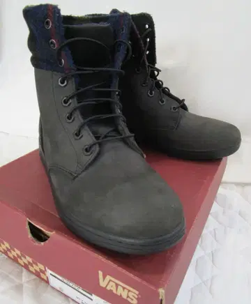 VANS 부츠 26.5 천연 가죽 울 V2501WL 블랙 가죽 남성용 롱