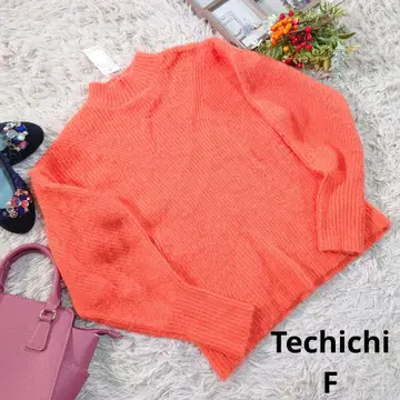 새상품 Techichi 니트/스웨터 (M 상당) 오렌지/복슬복슬