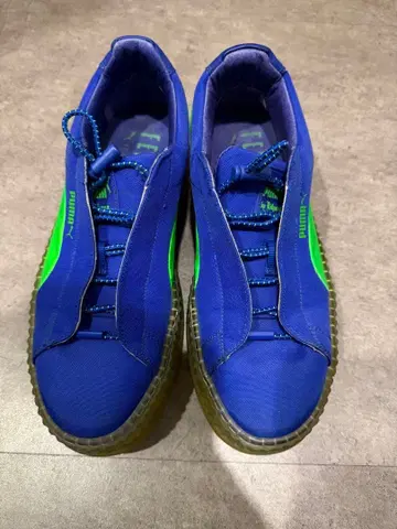 Puma 슬립온 스니커즈 블루/그린