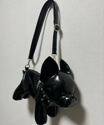 미사용 새상품 프렌치 불독 봉제 인형 숄더백