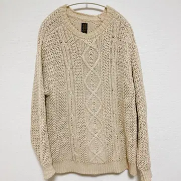 바토너 스티븐 앨런 케이블 니트 스웨터 베이지