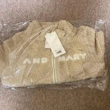 andmary Fluffy zip up jacket beige