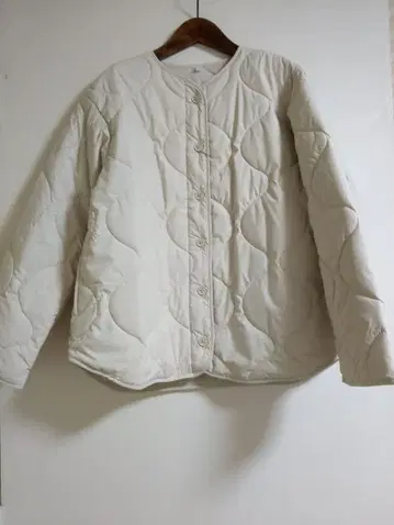 포근한 솜, 퀼팅 자켓, 아이보리 M