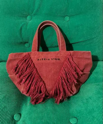 ALEXIA STAM 프린지 토트백 핑크