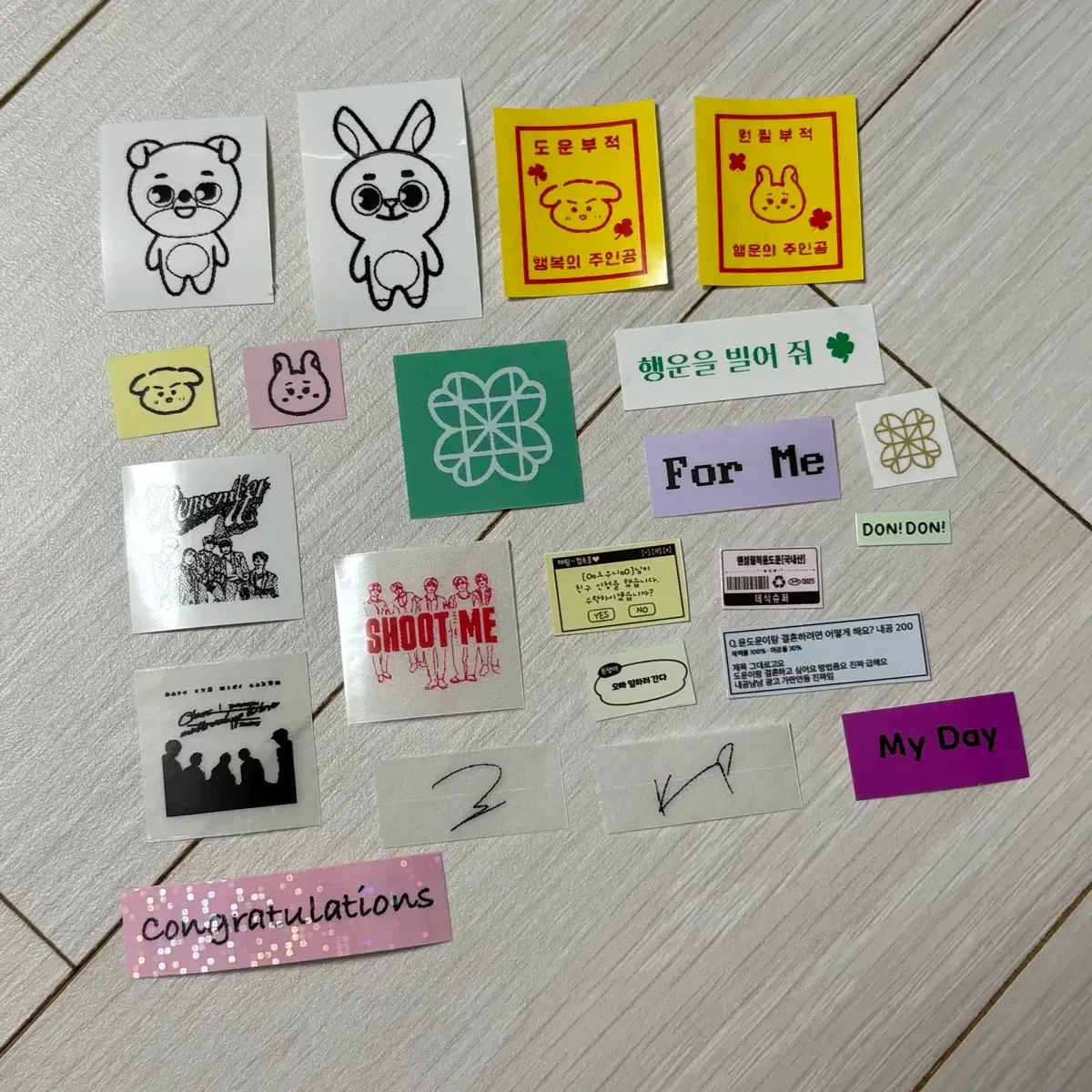 Day6 unofficial goods label sticker Dowoon Wonpil lyrics