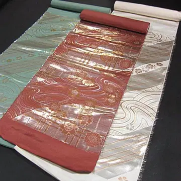 순수 실크 니시진 비단 오비 안감 원단 3개 세트