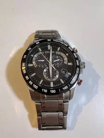 CITIZEN 크로노그래프 시계 블랙