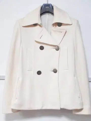 [ 미사용 ] chauve souris 아이보리 울 피코트