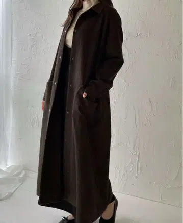 Erme 트위드 롱 코트