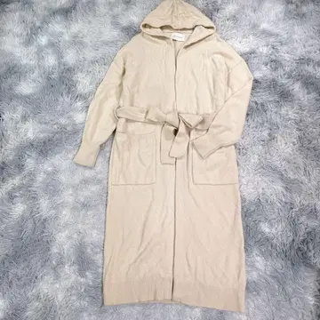 ADAM ET ROPE [ F ] 롱 니트 가디건 베이지 울 가을/겨울