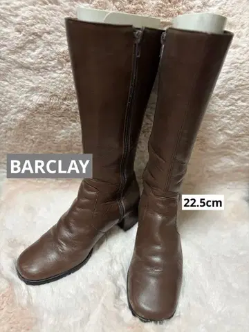 BARCLAY 버클레이 브라운 가죽 롱 부츠