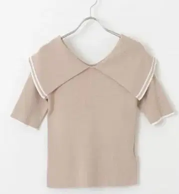 빅 칼라 리브 니트탑